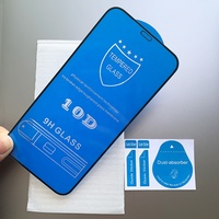 Colle complète 9H 10D protecteur d'écran de téléphone portable en verre trempé pour iPhone 6 7 8 plus xr xs max 11 12 13 14 Pro Max