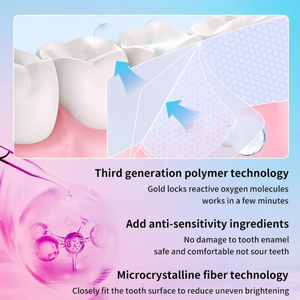 Uso médico en el hogar Tiras para blanquear los dientes Sabor a menta Sabor a fruta para un blanqueamiento mejorado en el hogar - Product Image 4