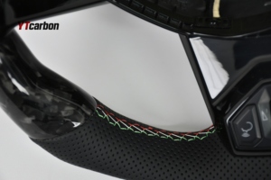 YTcarbon para <span class=keywords><strong>Aventador</strong></span> Centenario S SVJ LP750 LP700 Roadster <span class=keywords><strong>Volante</strong></span> de fibra de carbono forjado real personalizado - Product Image 3