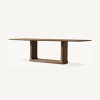 Meubles de restaurant en bois massif de style américain simple et moderne, design de table pour villa, hôtel, grand appartement, personnalisable