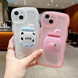 Offres Spéciales gros mignon bouclés fille étui de téléphone portable prise de téléphone support de poignée 2 + 1 kit pour <span class=keywords><strong>iphone</strong></span> 12 <span class=keywords><strong>13</strong></span> 14Pro Max - Product Image 3