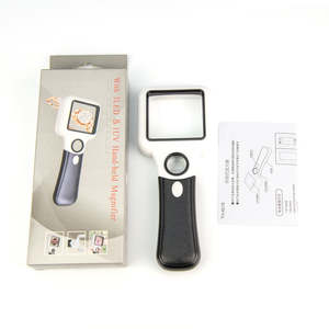 5X/45X दोहरी लेंस हाथ से आयोजित आयत आवर्धक कांच के साथ एलईडी लाइट और यूवी प्रकाश पढ़ने के लिए - Product Image 6