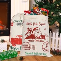 Sac à cordon écologique personnalisé Sac de rangement pour cadeaux Sac à cordon de rangement pour cadeaux de Noël Sac réutilisable pour Noël