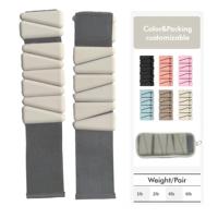 Ensemble de Pilates personnalisé avec logo, barre de musculation, haltères en caoutchouc de silicone, anneaux de musculation, tapis de yoga, sangles de poignet réglables, équipement de fitness étanche