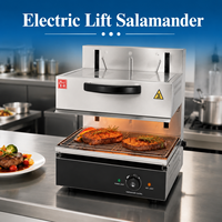 Grill salamandre électrique commercial à hauteur réglable 2,8 kW 220 V en acier inoxydable