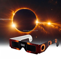 Lunettes d'éclipse solaire certifiées ISO 12312-2 et conformes CE, avec illustration personnalisée, fabricant de lunettes d'éclipse solaire en papier