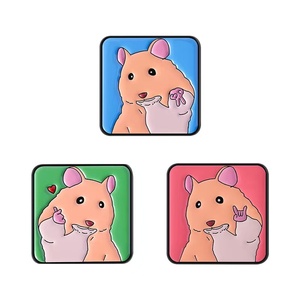 Mignon animal de compagnie petit <span class=keywords><strong>Hamster</strong></span> Selfie broche broche souris geste grosse pousse émail pour Badge UV impression coulée - Product Image 6