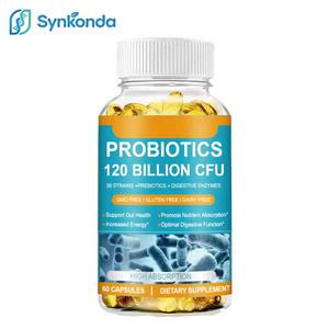 Probiotiques à haute absorption 120 milliards d'UFC 60 capsules molles Supplément pour adultes 36 souches Prébiotiques <span class=keywords><strong>Enzymes</strong></span> <span class=keywords><strong>digestives</strong></span> - Product Image 1