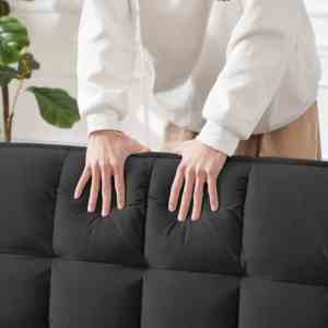 Sofá Cama Moderno de Terciopelo, Sofá Futón para Sala de Estar, Precios Bajos, Sofá Plegable Convertible en Cama - Product Image 6