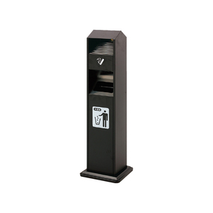 New design Luxury outdoor commercial dustbin public metal steel trash bin with ashtray
