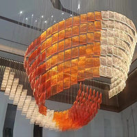 Luminaires sur mesure pour hall d'hôtel, centre commercial, bureau de vente, présentoir de modèles, éclairage artistique, dalles lumineuses, lustre en cristal