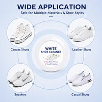 Crème Nettoyante Instantanée Blanchissante pour Chaussures – Pâte Nettoyante Sans Rinçage Anti-Taches pour Baskets, Chaussures en Toile et en Cuir – OEM ODM