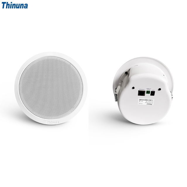 Thinuna IP-10CS III IP Protocol Ceiling Speaker Apartment Broadcasting IP Paging Network POE Coaxial Tweeter Ceiling Speaker