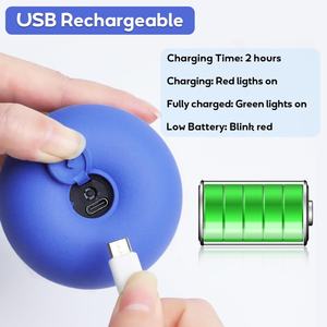 Jouets couineurs pour chiens : balle rebondissante et sauteuse activée par le toucher avec corde - Product Image 5