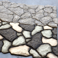 Vente Flash : Panneau Mural Moderne en PU Effet Pierre Empilée Irrégulière, Ignifuge et Imperméable, Faux Roche pour Décoration de Maison et Villa