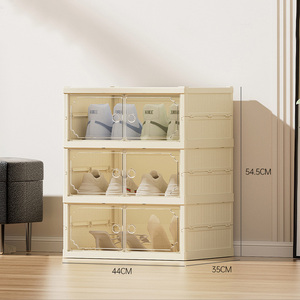Grande Promotion Boîte à Chaussures en Acrylique Plastique Clair Transparent Pliable de Qualité Supérieure Rangement et Organisation pour la Maison - Product Image 2