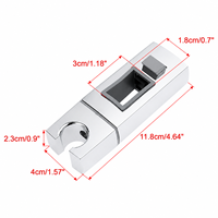 Support de rail de douche universel réglable avec curseur haute résistance pour barre coulissante de salle de bain et rénovation de maison et d'hôtel