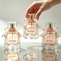 Flacon de parfum unique et élégant, 30 ml, flacons de parfum en verre transparent vides, carrés, 50 ml, 100 ml, flacons de parfum avec logo personnalisé et emballage