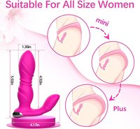 Vibrateur G-Spot Portable en Silicone Étanche avec 9 Modes de Poussée et 9 Modes de Vibration, Contrôle par Application, Jouet Sexuel pour Femme - Offre Spéciale