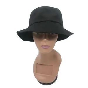 Mode hüte Hersteller schwarzer Eimer Hut verstellbar für gewebt