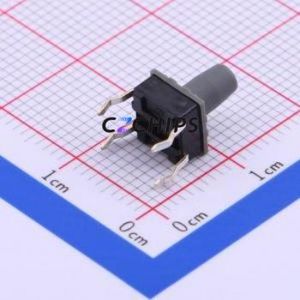 SKQJAKA010 Tactile Switch Through hole-4P,6.6x6.6mm Switch Single Pole Single Throw Round Button Through Hole 6.6mm - Product Image 2