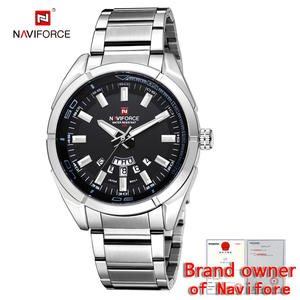 Reloj de Pulsera <span class=keywords><strong>NAVIFORCE</strong></span> <span class=keywords><strong>9038</strong></span> SW de Cuarzo para Hombre, Reloj Deportivo Casual de Lujo, Resistente al Agua, Plateado, Luminoso, Reloj Masculino - Product Image 2
