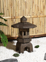 Steinlaterne im japanischen Stil, wasserdichte Steinschnitzlampe für den Innenhof, antike chinesische Solarleuchte für den Außenbereich