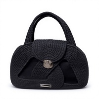 Sac fourre-tout en paille tressée motif fraise avec fermeture magnétique, sac à bandoulière portable pour la plage et les voyages pour femmes