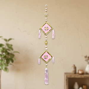 Nouveauté : Latkan, installations suspendues artificielles traditionnelles en métal, forme diamant, avec étiquette en papier - Product Image 2