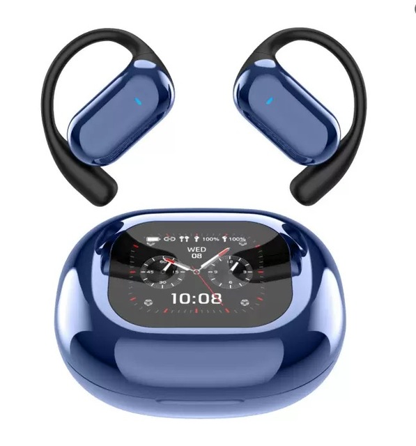 YYK-Q16s Pro OWS Ear Hook Sports Earphones Wireless Air Conduction Full-Color LCD Touch Screen IPX-6 Waterproof Earbuds