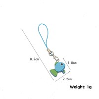 Nouveau porte-clés créatif en bois, motif animal marin amusant, petit pendentif pour sacs homme et femme