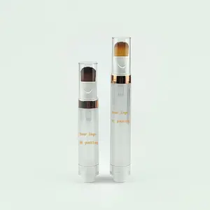 Low Moq 10ml Airless Type Plastic Liquid Foundation Bottle With Brush