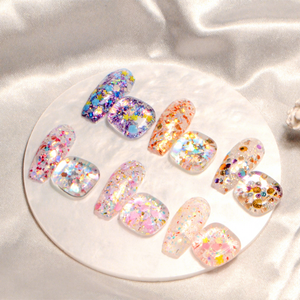Poudre à tremper acrylique scintillante en gros pour salon de manucure, 24 couleurs, longue durée, séchage rapide - Product Image 1