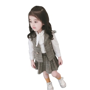 2019 autunno nuovo stile di vendita caldo di modo della maglia del pannello esterno dei bambini che coprono l'insieme del commercio all'ingrosso scherza i <span class=keywords><strong>vestiti</strong></span> della ragazza <span class=keywords><strong>per</strong></span> 2- 6 anni di età - Product Image 1