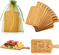 Plateau de service personnalisé en bambou pour charcuterie, plateau à fromage avec poignée, cadeau de mariage, cadeau de pendaison de crémaillère