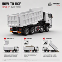 Camion benne basculante Sinotruk HOWO 371 6x4 personnalisé, neuf, robuste, diesel automatique, 50 tonnes, avec système de levage avant et caméra arrière