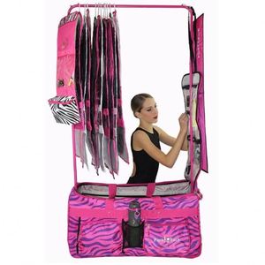 Échantillon gratuit : Sac de danse de compétition personnalisé avec logo, sac de transport à roulettes pour vêtements avec porte-vêtements intégré, valise de danse - Product Image 1