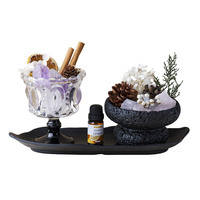 Hoge Kristallen Ruwe Steen Diffuser Aromatherapie Luxe Glazen Verpakking Thuisgebruik Rookvrije Aromatherapie Cadeauset Souvenir Ornament