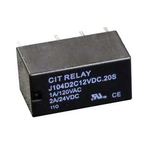 J104D2C12VDC.20S RELAY GEN PURPOSE DPDT 2A 12V <b>Specially</b> Designed for Signal Relays, Up to 2 Amps Relays - Product Image 1
