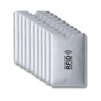 Étui de protection anti-vol et anti-démagnétisation pour cartes en aluminium Sac de protection en plastique en forme de rectangle