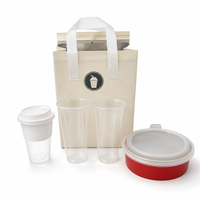 Sac isotherme à motif tasse de café, en non-tissé avec doublure en feuille de PP, sangle blanche, personnalisation de marque, sac à emporter, directement de l'usine