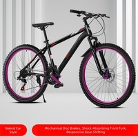 Vélo de montagne de luxe à cadre rigide pour étudiants, suspension, roues en aluminium de 26 pouces, freins à disque avant et arrière, 27 vitesses