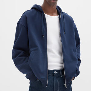 Sudadera con capucha y cremallera, interior cálido, exterior resistente, diseñada para uso diario versátil, ofrece una capa cómoda de invierno para hombre, 100% algodón - Product Image 4