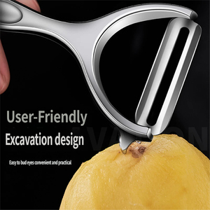 Pelador de Verduras Profesional de Acero Inoxidable, Pelador de <span class=keywords><strong>Patatas</strong></span> y Zanahorias Estilo Antiguo, Mango de Aleación de Zinc, Pelador de Cocina para Uso Doméstico - Product Image 4