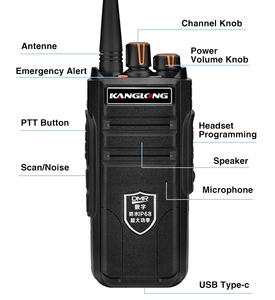 Radio numérique DMR Kanglong DM-800 10W, étanche IP68 et cryptée AES256, radio bidirectionnelle portable robuste longue portée - Product Image 6
