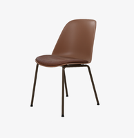 Chaise de salle à manger simple et robuste avec structure métallique, couleur personnalisable pour projets hôteliers FF&E
