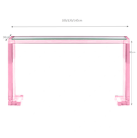 Table console moderne de luxe en acrylique avec plateau en verre, montage facile, design gain de place pour entrée, couloir et salon