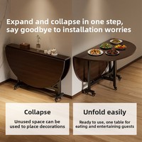 Klappbarer Runder Esstisch Tragbares Design Spanplatten-Oberfläche Luxuriöser Stil Wohnmöbel für 12 Personen