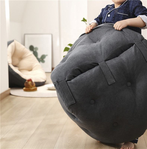 2-in-1 Detachable Single Lazy Sofa for Living Room <b>Bean</b> <b>Bag</b> Chair Convertible Semicircular Mat Backrest Cushion - Product Image 3