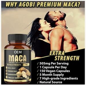 Cápsulas de Suplemento de Raiz de Maca OEM (150 Contagens) - Formuladas com Ashwagandha, Ginseng, Tribulus Terrestris e Ingredientes Herbais - Product Image 2